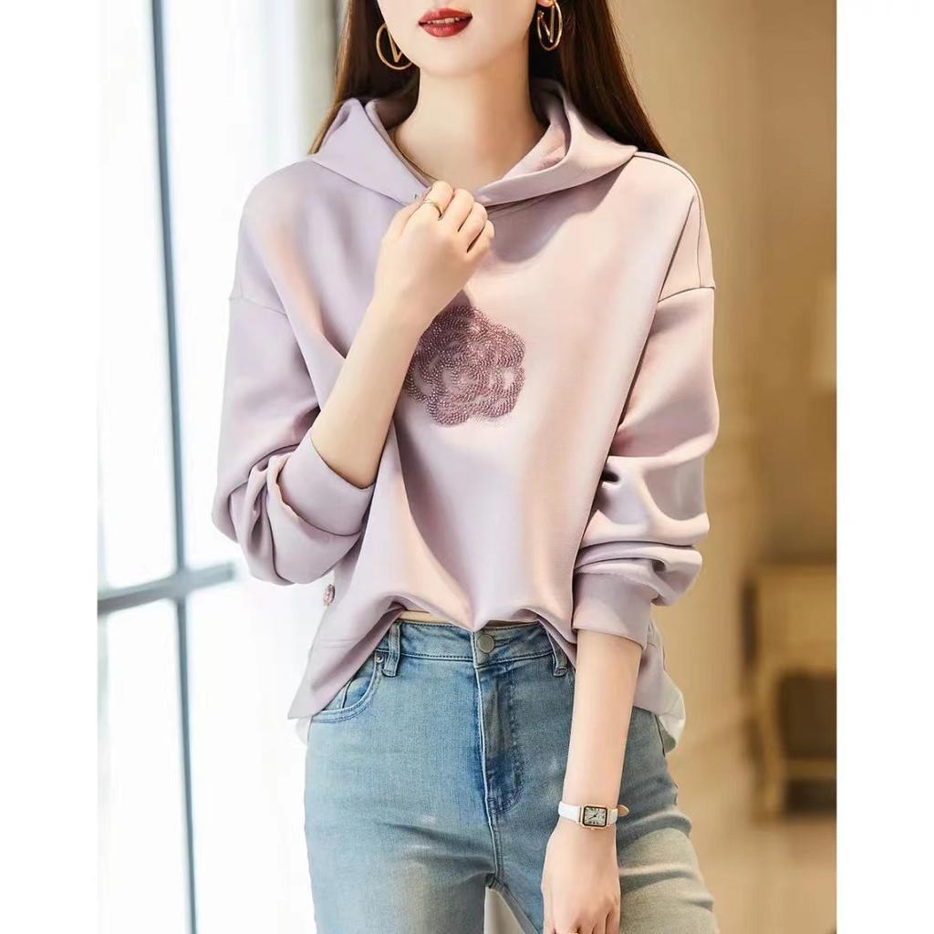 Chinese New Year Special Autumn New Fashion Hooded Loose Skinny Loose Air Layer Sweater Women's Top