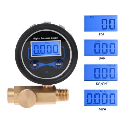 Цифровой манометр для шин 200PSI 1/4" с фонариком, подходит для автомобиля, грузовика, велосипеда, мотоцикла, манометр для накачки шин транспортного средства
