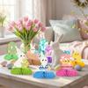 Набор из 9 шт. Easter Honeycomb Decor Set Кролик и Яйцо Тематические Центральные Украшения для Стола Вечеринки Домашний Декор Праздничные 3D Сотовые Шары