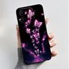 For TCL K70 4G 5G Case Luxury Fashion Butterfly Flower Black Soft Silicone Bumper Cover for TCL K70 Power T522A T522E Phone Case