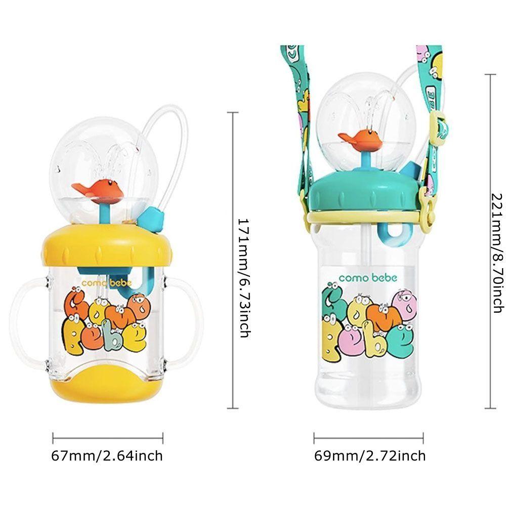 Креативный подарок Тамблер-фонтан с двойной крышкой для питья, Ручка расширенной формы, Герметичная чашка с китом, 350 мл 220 мл Чашка-поильник с китом-спреем