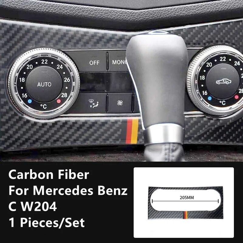 Углеродное волокно, модификация салона автомобиля, накладка, полоски, декоративные наклейки для Mercedes Benz C W204, внутренние аксессуары автомобиля
