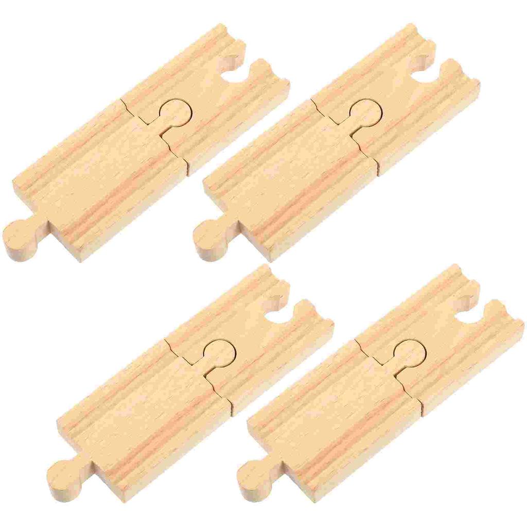 8 Pcs Train Track Accessories Wooden for Trains Toys Model Playset Tracks Railway Playthings DIY 3 Year Old