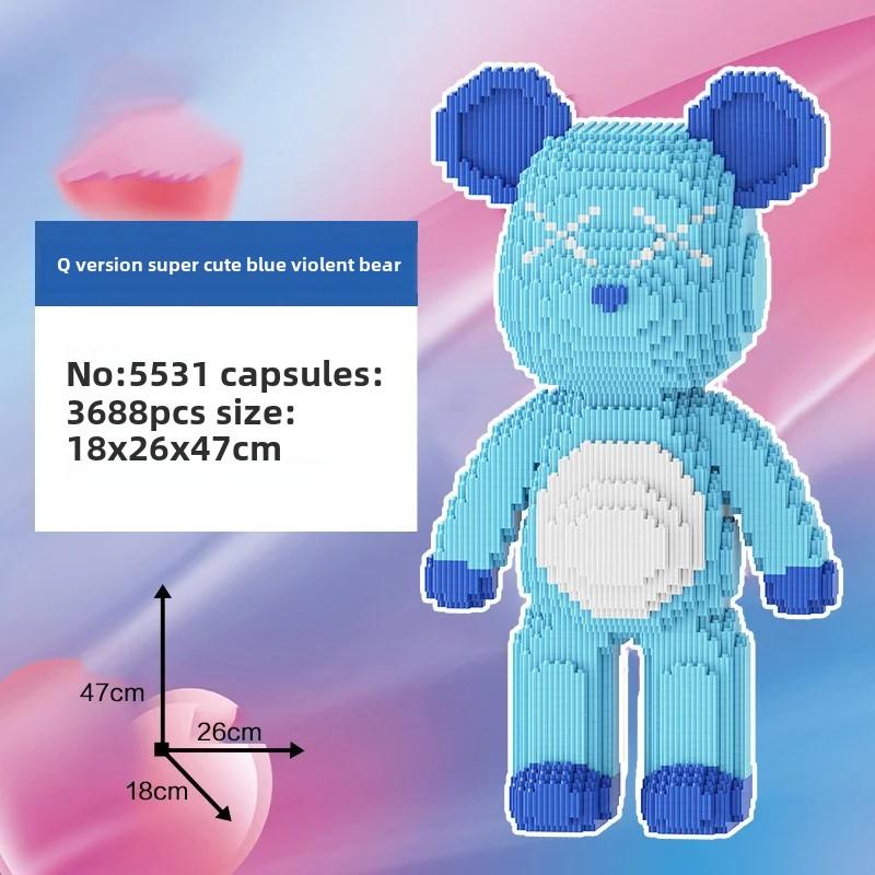 Строительные блоки Игрушки Гигантский Тедди Жидкость Насилие Медведь Модель Конструктор Кирпичи Игрушки Роман Дети Подарки на День Святого Валентина