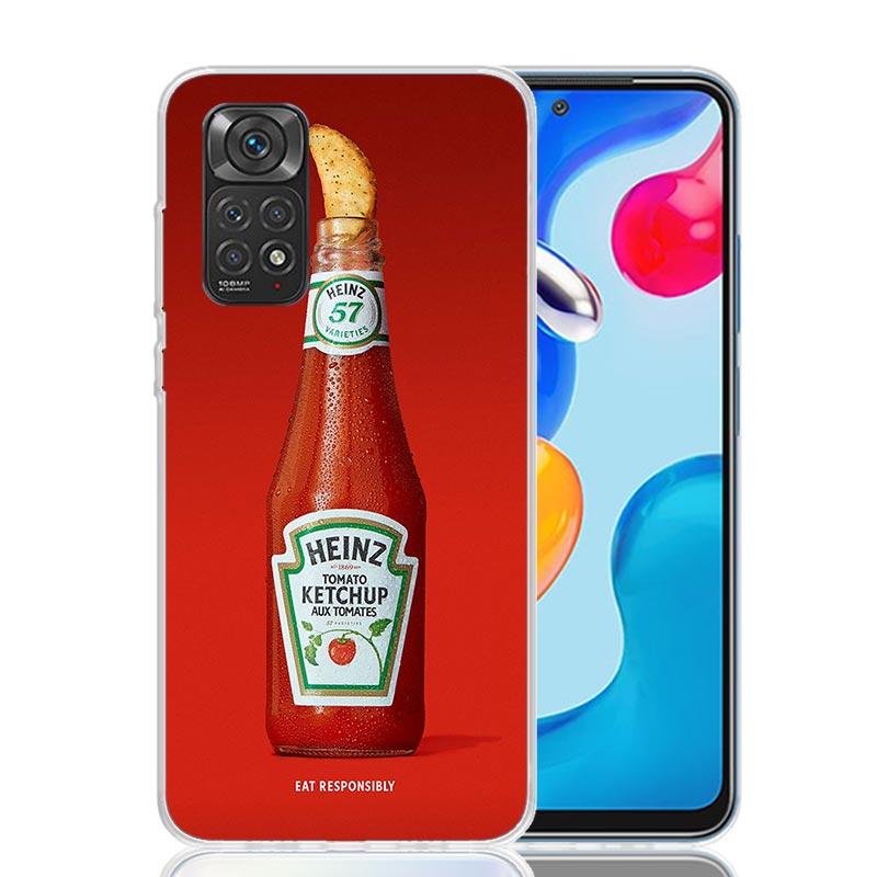 Чехол для телефона Lamb Heinz Tomato Ketchup для Xiaomi Redmi Note 13 14 15 Pro Plus 12S 12 14S 11S 11E 10 10S 11 11T 5G 4G Обложка Coque
