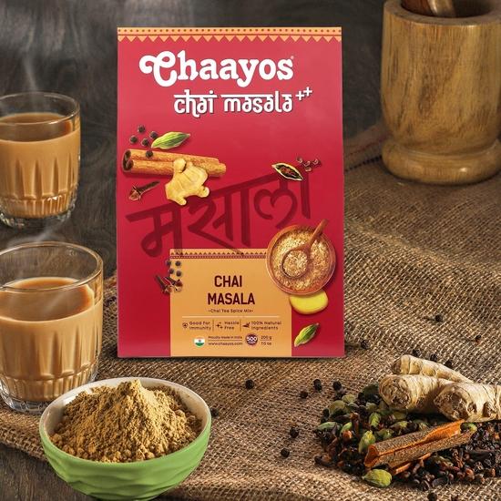 Chaayos Chai Masala - Ароматный чай Масала в порошке со 100% натуральными ингредиентами - 200 г [500 чашек]