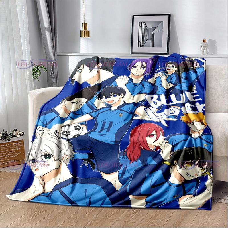 Одеяло с синим замком из японского мультфильма аниме, теплое, уютное домашнее одеяло для кровати, дивана, дивана, легкие подарки для мальчика