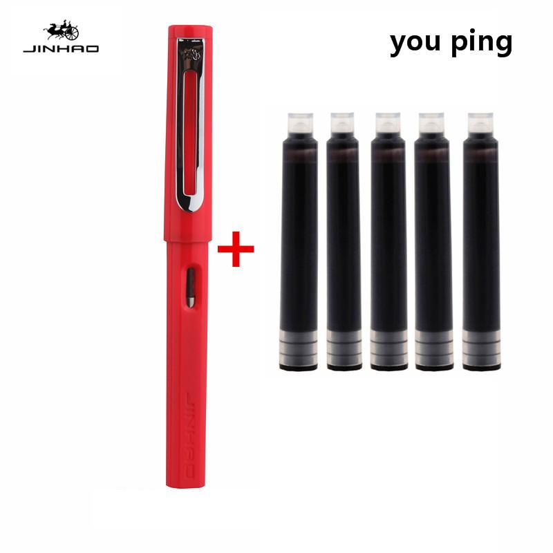 Новая прозрачная цветная деловая офисная перьевая ручка Jinhao Школьные канцелярские принадлежности для студентов