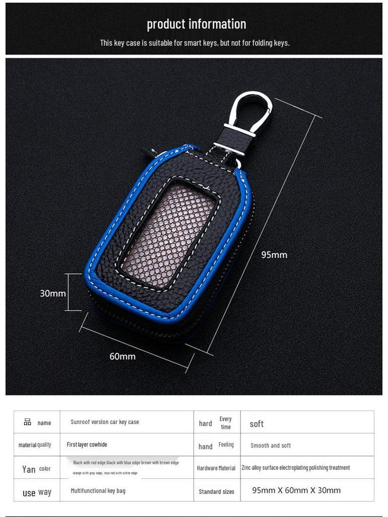 Universal Leather Car Key Pouch for Men & Women - Protective Remote Case for Volkswagen, Toyota, Hyundai, Honda