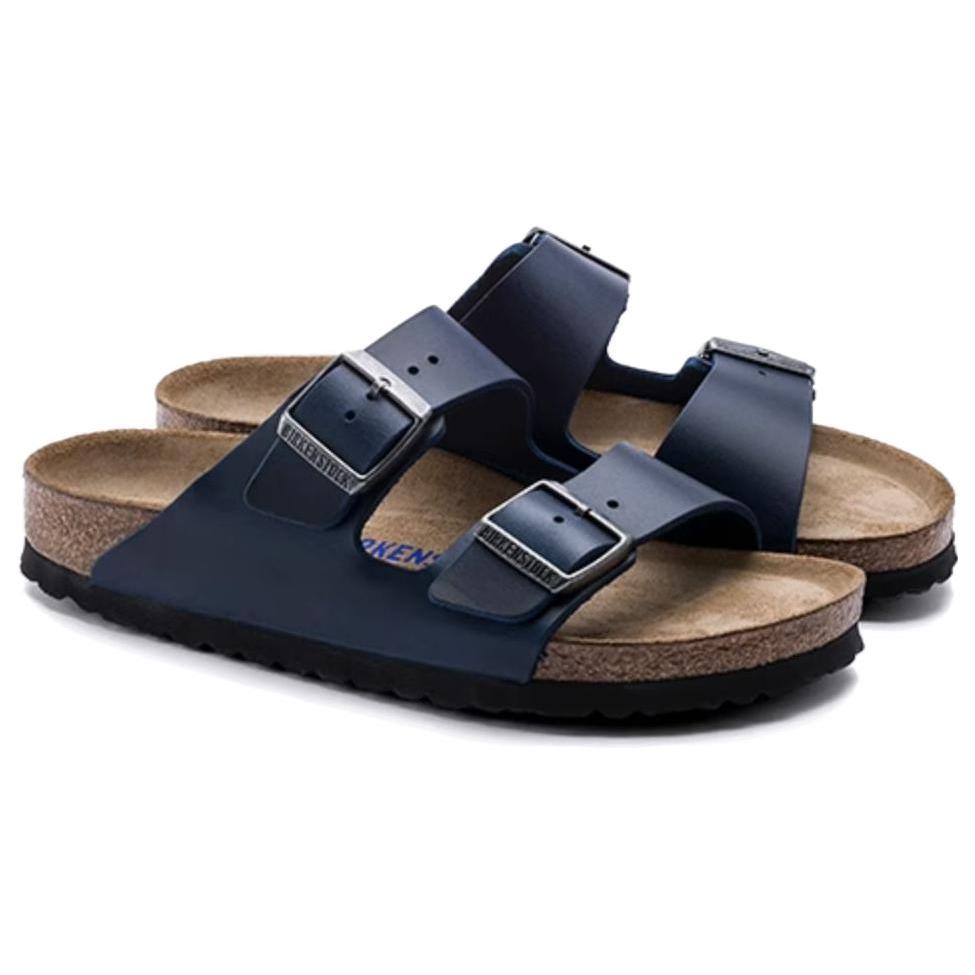 Birkenstock Arizona Мягкая стелька Кожа с пропиткой Синий 1013643