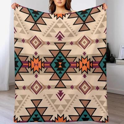 Bohemian Style Flannel Blanket, Office Nap Blanket, Fluffy Sofa Blanket, All Season Air Conditioning, Warm And Soft Sofa Blanket