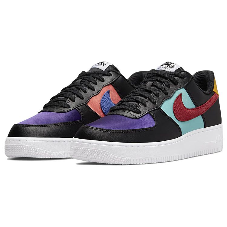 NBA x Nike Air Force 1 07 LV8 EMB WNBA Мужские Кроссовки Черный/Вымытый Бирюзовый/Фиолетовый DH7436-001