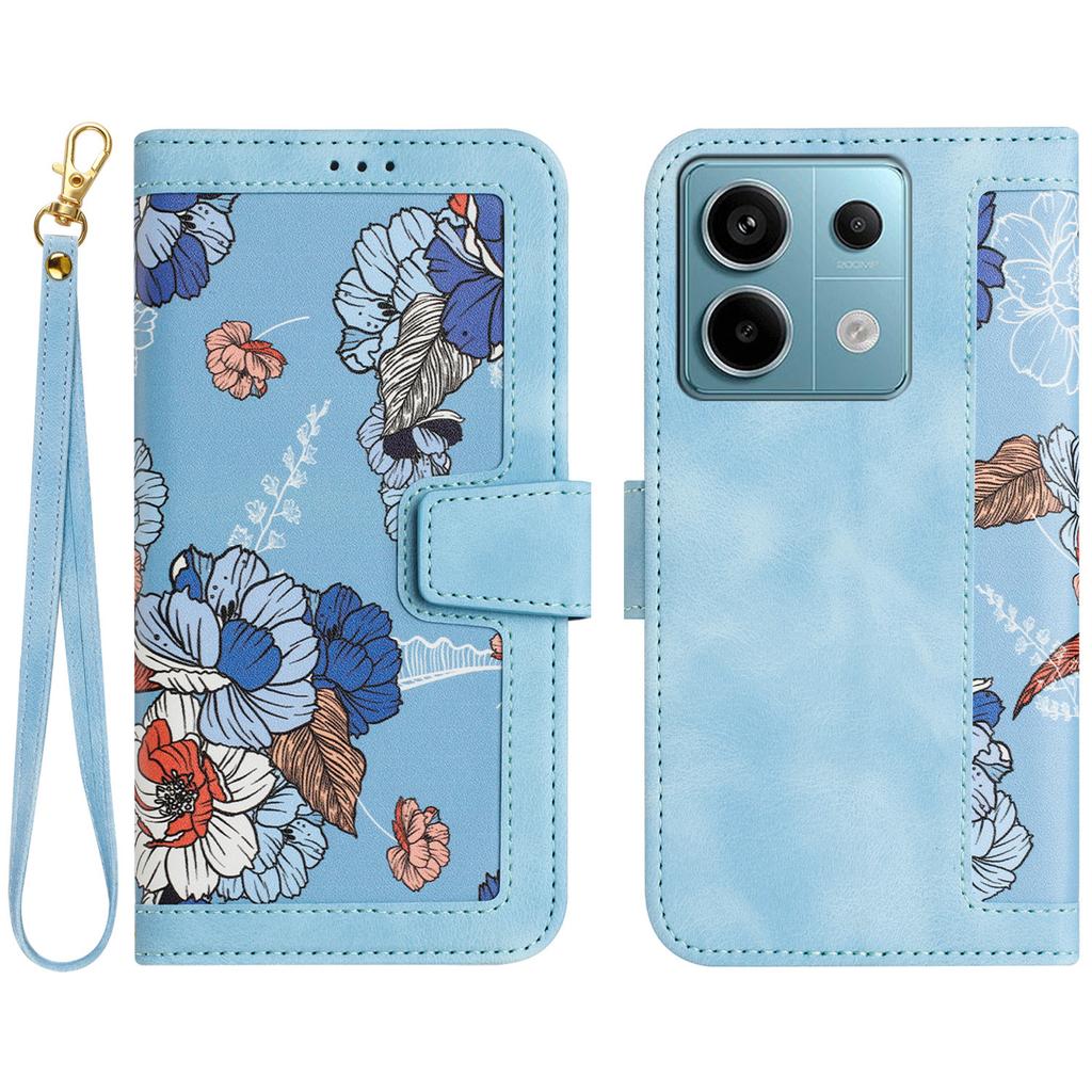 Для Xiaomi Redmi Note 13 Pro 5G/Poco X6 5G Чехол Противоцарапный Чехол для телефона из ПУ кожи с держателем для карт