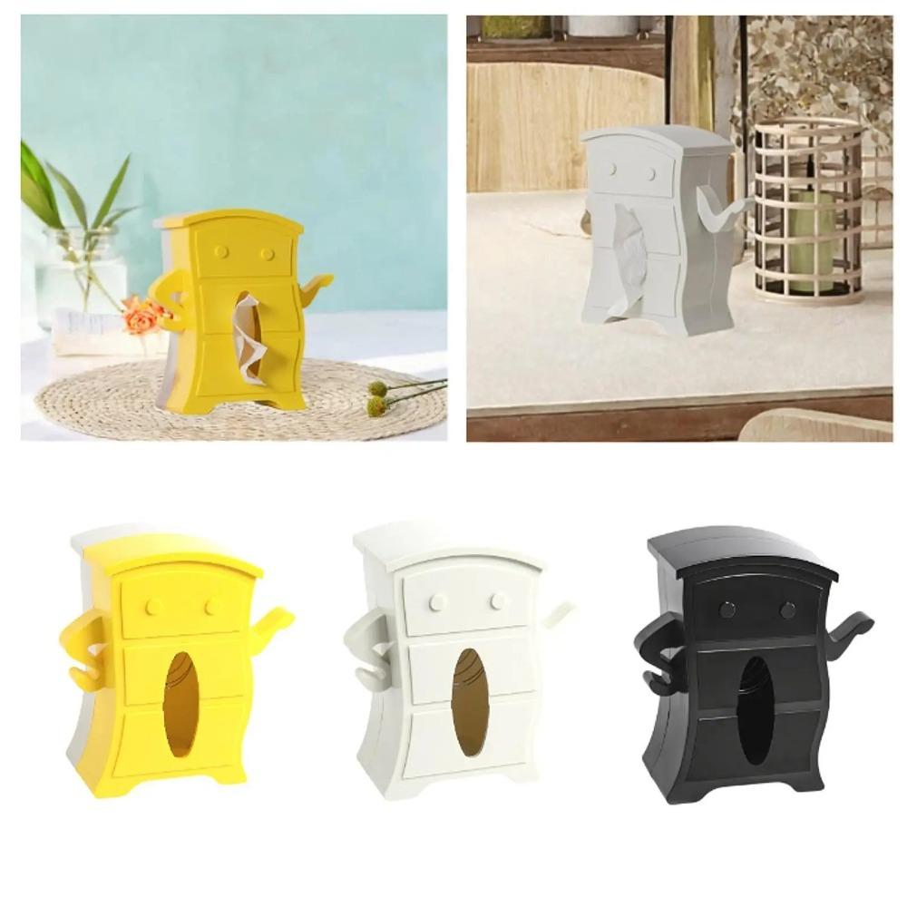 Detachable Facial Tissue Box Spring Support Napkin Storage Box Premium Tissue Box Cover Bedroom