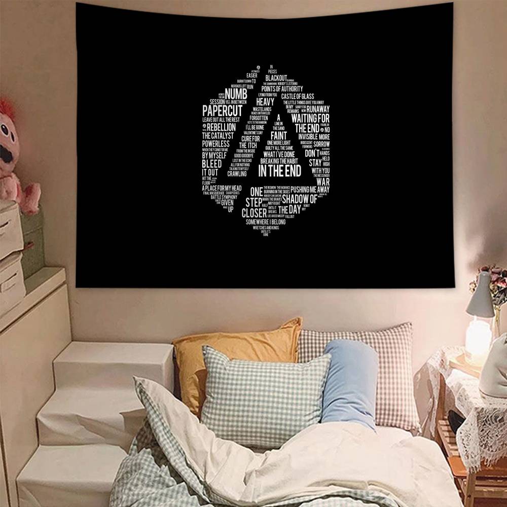 Hot Band LLinkin PPark Colorful Tapestry Wall Hanging Hanging Tarot Hippie Wall Rugs Dorm Wall Art Decor