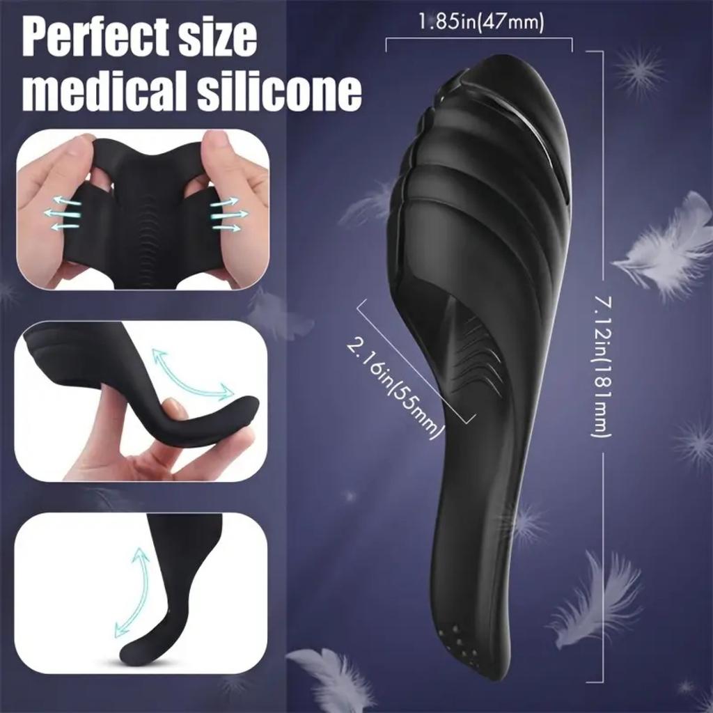 Male Masturbator Penis Vibrator with 9 Vibrations, Men's Glans Training Stimulator, Extends Stamina and Sexual PlaytimeMen's Masturbation Sex Toys