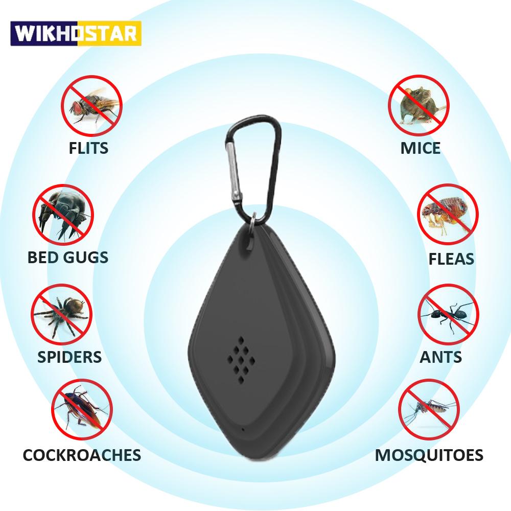 Electronic Mosquito Repeller Ultrasonic Killer Safe for Child Pet Portable Pest Insect Fly Mouse Summer Camping Hiking Kitchen