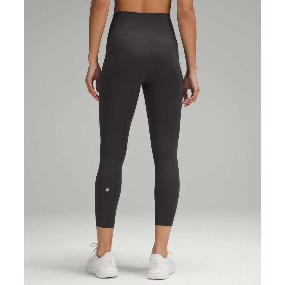 Lululemon Wunder Train High Rise Crop 23  Graphite Grey