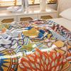 100% Cotton Blanket, Abstract Pattern, Four-Layer Gauze Sheet, Reversible Sheet