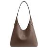 Coach Brooklyn 28 Logo Magnetic Closure Natural Grain Leather Tote Shoulder Bag Large Women bags Dark-Gray CU068-B4CBD