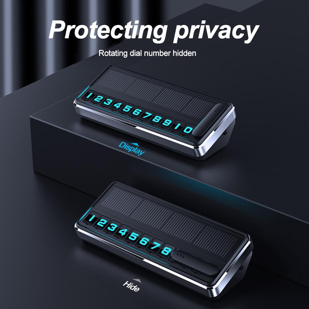 1 шт., солнечный автомобильный номерной знак, светодиодное освещение, временная парковочная карта, скрытые пластины, парковка, несколько парковочных гаджетов