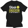 Vintage Dink Responsibly Funny Pickleball T-Shirts for Men Round Neck Cotton T Shirts Short Sleeve Tees Gift Idea Clothing#Color(1)