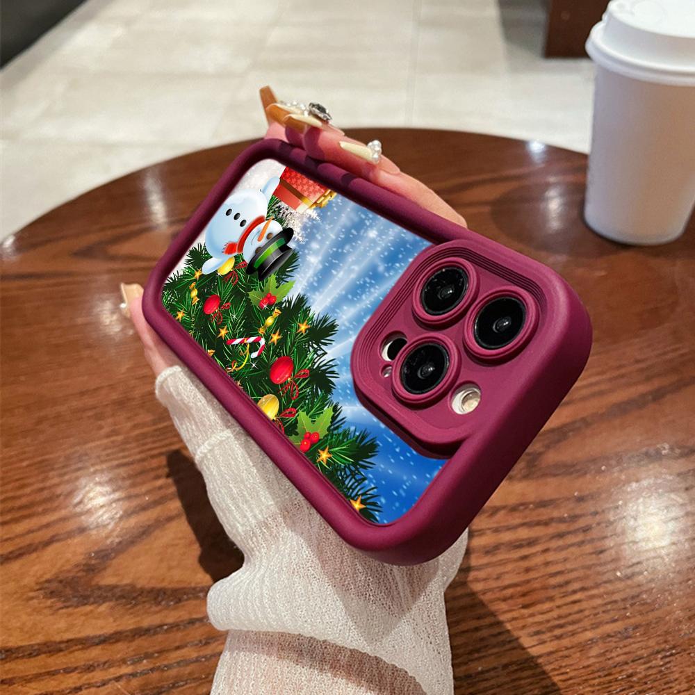 N118 Новогодний Веселый Рождественский дизайн Мягкие чехлы для телефонов Angel Eyes для iPhone 16 15 14 13 11 Pro Max 8 7 6s Plus 12 mini XR XS Max SE Противоударный чехол