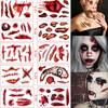 Decoration Halloween Tattoo Stickers Bloody Wound Tattoos Scars Tattoos Wound Scratches Stickers