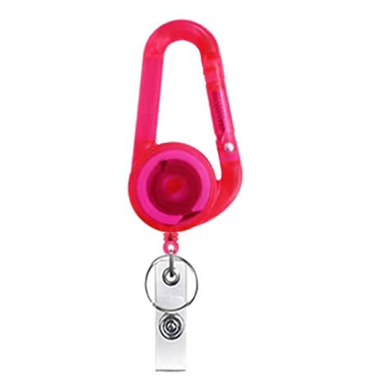 Badge Holder with Carabiner Clip Lightweight Portable Widely Used Heavy-Duty Retractable Badge Clip Key Holder