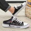 Summer Men's Canvas Shoes Half Slippers Fashion Casual Outdoor Sneakers Comfortable Breathable Men Vulcanized Shoes Zapatillas