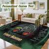 Crystal Velvet Square Rug Custom NameCLAAS Pattern Non Slip Home Floor Decor Rug