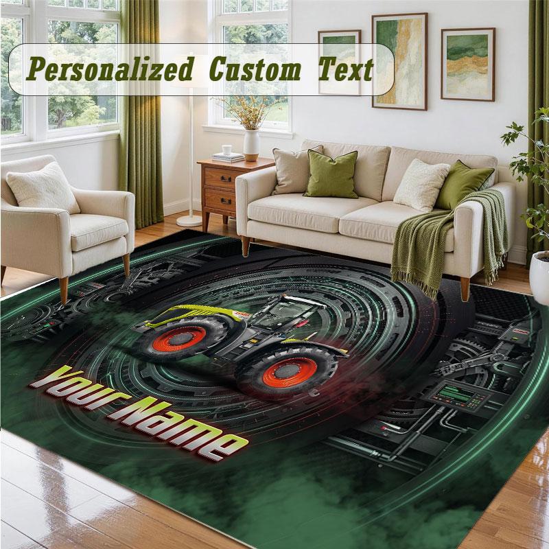 Crystal Velvet Square Rug Custom NameCLAAS Pattern Non Slip Home Floor Decor Rug