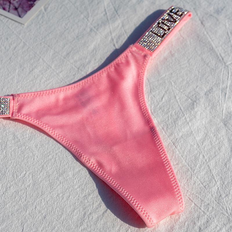 Женские трусики с блестящими стразами, сексуальное женское белье, женское нейлоновое нижнее белье с низкой посадкой, женское нижнее белье, секретные стринги неонового цвета, женские стринги
