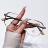 Women'S Retro Ultra-Light Square Reading Glasses Men'S New Fashion Large Frame High-Definition Lenses Presbyopia Glasses