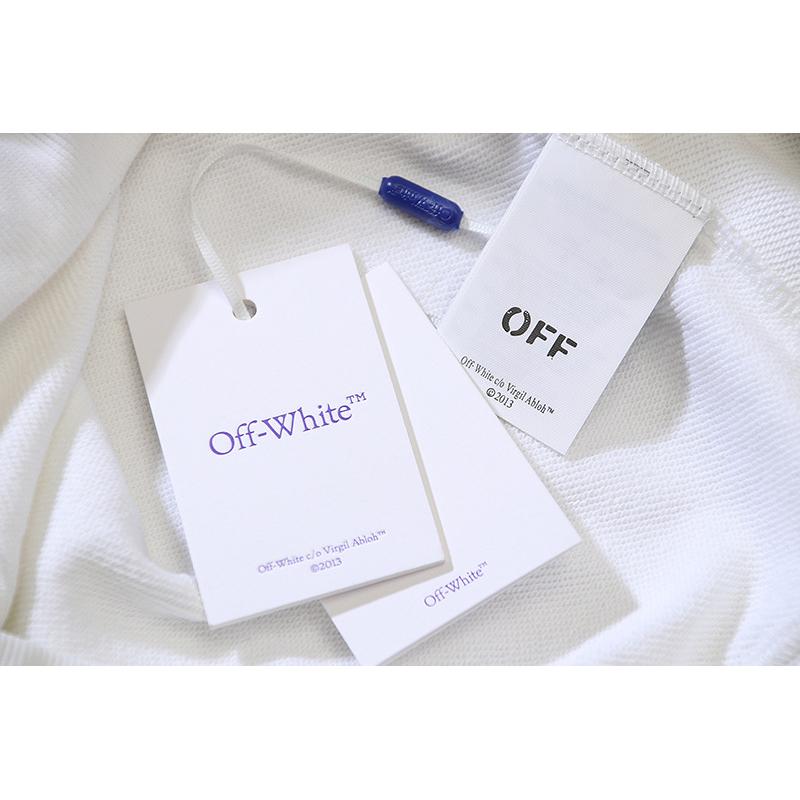 1113 Off-White 2026 Autumn and Winter New OW Fluorescent Letter Arrow Pullover Men's and Women's Hooded Sweatshirt Sweatshirt