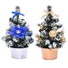 Fashion Ornaments Festival 20cm Mini Bowknot Tree Ball Christmas Hotel Artificial Cafe Table Floor Decor