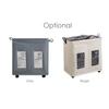Rolling Slim Laundry Basket 2 Compartments with Universal Wheels and Handle Foldable Oxford Cloth Laundry Hamper Mesh