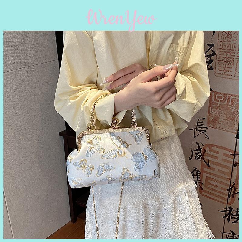 New Chinese Style Embroidered Butterfly Chain Shoulder Bag For Daily Use
