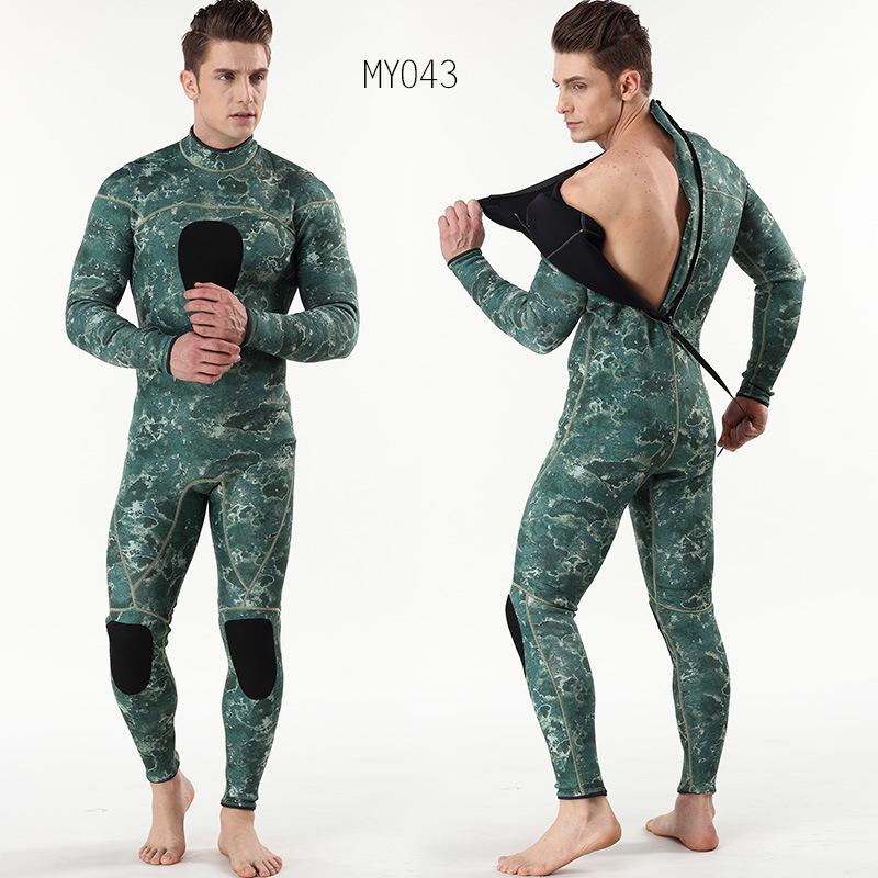 Neoprene 3MM Camouflage Diving Wetsuit - Warm, Cold-Proof One-Piece Surf Suit