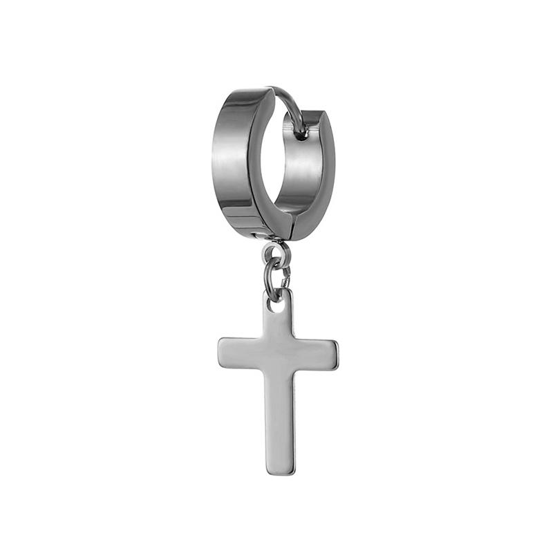 1 шт., унисекс, нержавеющая сталь, панк, мужские, черные, клипсы, геометрические, треугольные, звездные, подвесные, серьги, женские, готические, ювелирные изделия