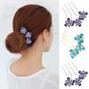 Hair Comb Updo Comb Alloy Flower Rhinestone Headdress Hairpin Bun Hair