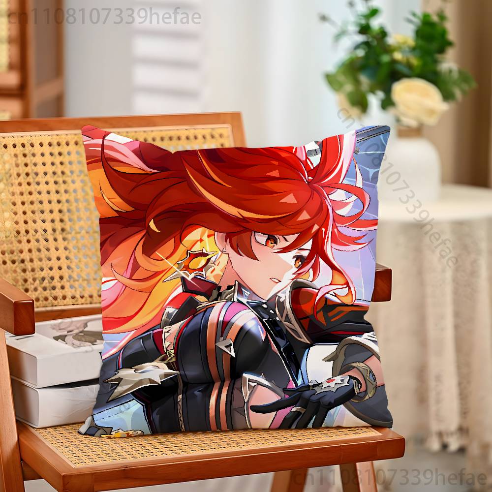 Чехол для декоративной подушки Genshin Impact Мавуика Для 45x45см55x55см30x30см Для домашнего декора спальни и Защиты