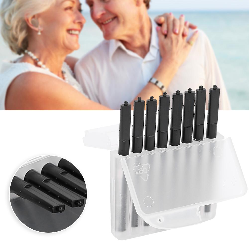 8Pcs Box Disposable Hearing Aid Protection Earwax Guards Filters Hearing Assistance Black