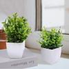 1Set Artificial Green Bonsai Eucalyptus Flower Potted Plant for Home Garden Table Decoration Indoor Bedroom Office Fake Plant