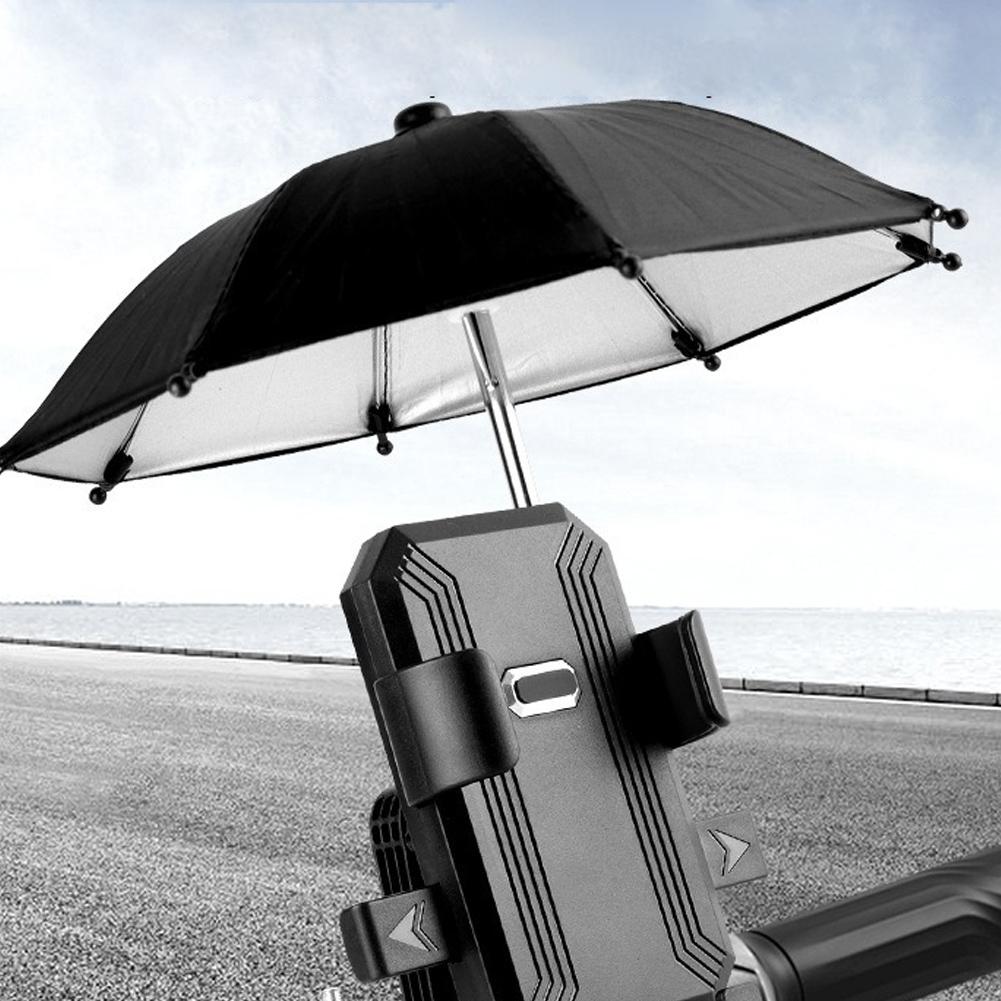 Portable Mini Umbrella Phone Stand, Universal Phone Umbrella for Outdoor Rain & Sun Waterproof Sun Shade Holder for Smartphones
