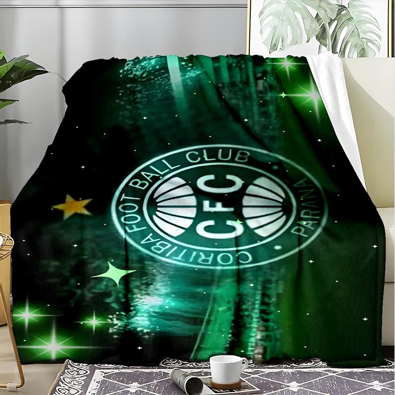 1PC Coritiba Foot Ball Club Printed Soft Flannel Blanket Throw for Adult Bedroom Living Room Sofa Camping Travel Fan gifts Christmas Gifts