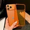 Ultra Thin HD Clear Hard PC Orange Color Phone Case For For Iphone 17 Pro Max Slim Transparent Solid Color Shockproof Armor Cover