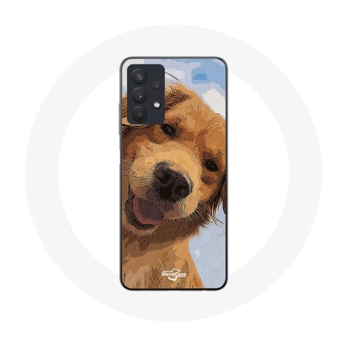 Coque - MANIACASE - Samsung Galaxy A32 5G - Souple - Golden retriever - Mixte