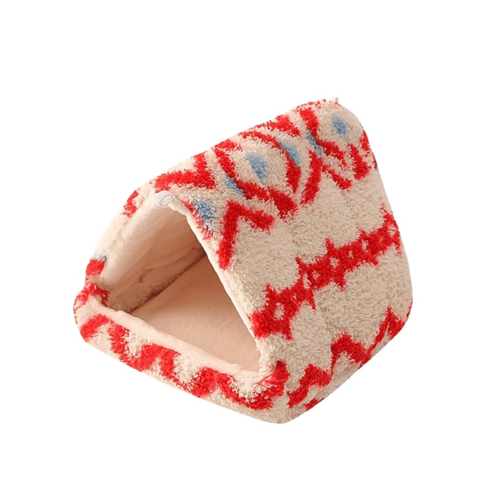 Thickened Warm Plush Hamster Nest Soft Winter Hamster Nest Cozy Parrot Hammock Cave Indoor Winter