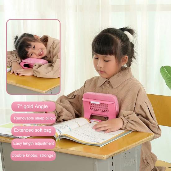 Корректор осанки для детей, пристегивающийся к столу, регулируемая высота, антимиопическая поддержка груди, инструменты для коррекции осанки при письме, подушка для сна для студентов